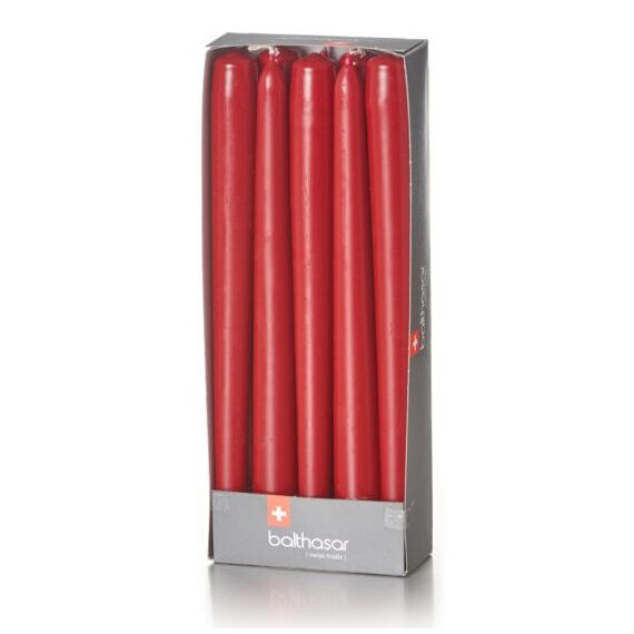 Balthasar 100019.002 Wachskerze Rund Rot 10 Stück(e)