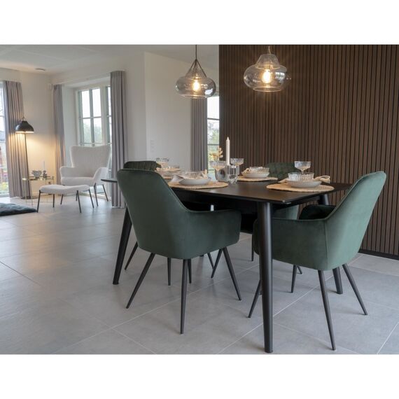 House Nordic 1001155 Restaurant- & Esszimmer-Stuhl Flachsitz Gepolsterte Rückenlehne, 3 image
