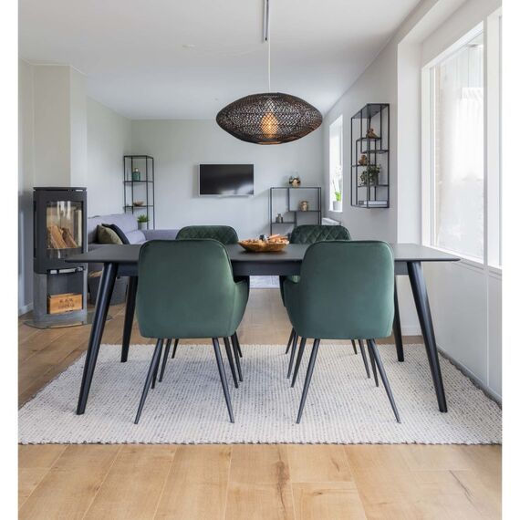 House Nordic 1001155 Restaurant- & Esszimmer-Stuhl Flachsitz Gepolsterte Rückenlehne, 5 image