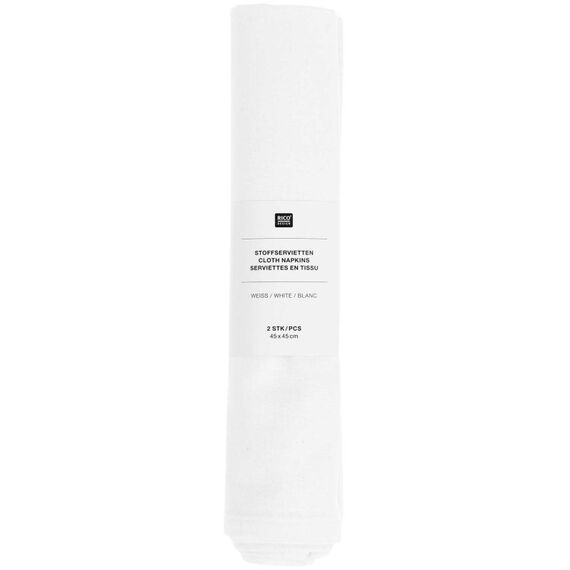 Rico Design 100205 Serviette 2 Stück(e) Weiß Baumwolle