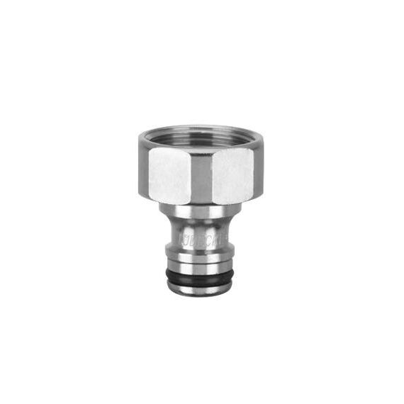 Alba-Krapf 10026 Anschlussteil für Wasserschlauch Messing Silber