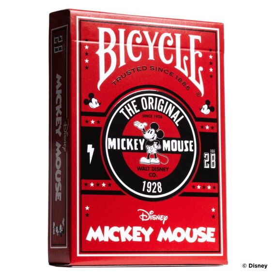 Bicycle Classic Mickey Spielkarten 56 Stück(e), Farbe: Schwarz, Mehrfarbig, Rot