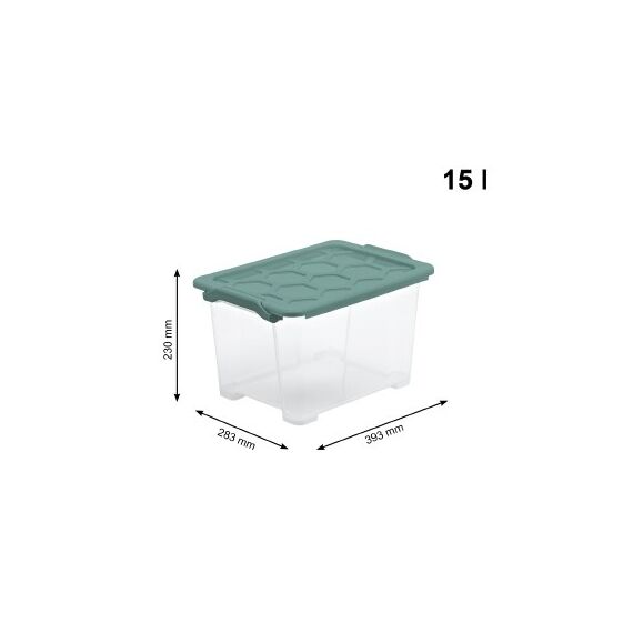 Rotho 1007905092 Aufbewahrungsbox Rechteckig Grün, Transparent, 2 image