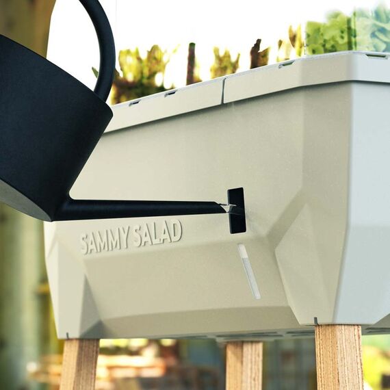 Gusta Garden Sammy Salad Drinnen/Draußen Topfpflanzer Freistehend Polypropylen (PP), Holz Hellgrau, Durchscheinend, Transparent, 2 image