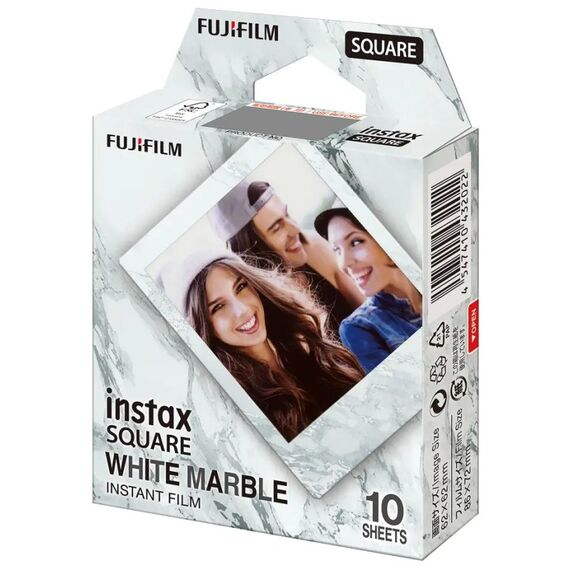 Fujifilm Instax Film 10 Shots SQUARE - Whitemarble Sofortbildfilm 10 Stück(e) 86 x 72 mm