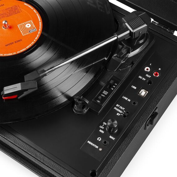 Fenton RP118B Audio-Plattenspieler mit Riemenantrieb Schwarz Manuell, Farbe: Schwarz, 4 image