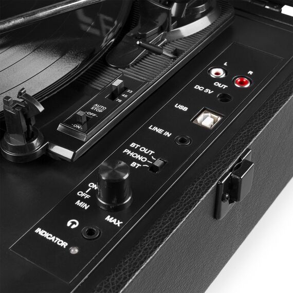 Fenton RP118B Audio-Plattenspieler mit Riemenantrieb Schwarz Manuell, Farbe: Schwarz, 5 image
