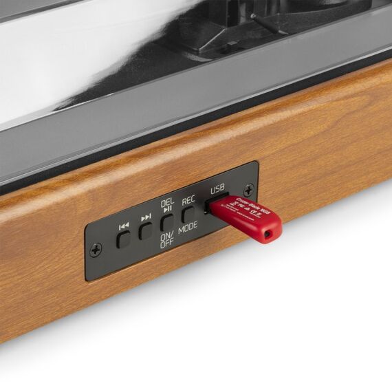 Audizio RP335 Audio-Plattenspieler mit Riemenantrieb Schwarz, Braun Automatisch, 5 image