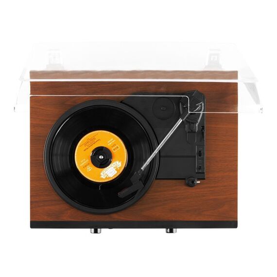 Audizio Tulsa Audio-Plattenspieler mit Riemenantrieb Schwarz, Holz Manuell, 5 image