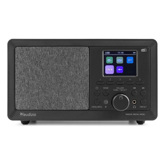 Audizio Padova Tragbar Digital Schwarz, Holz