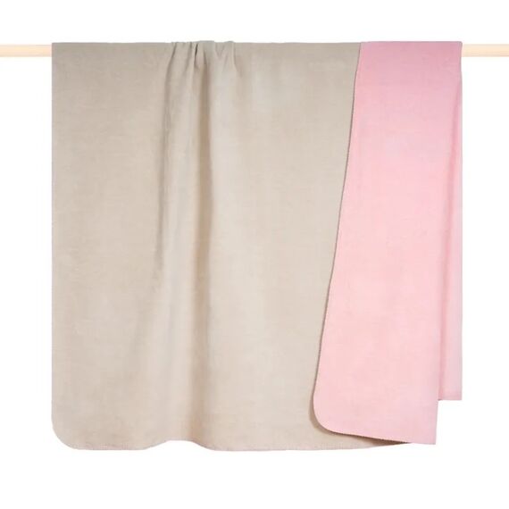 PAD Hobart Überwurfdecke 150 x 200 cm Baumwolle, Polyacryl Beige, Rose