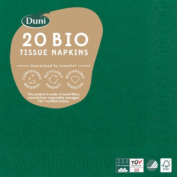 Duni 104048 Papierserviette Seidenpapier Grün