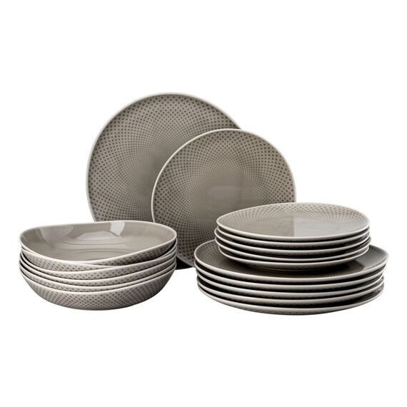 Rosenthal 10540-405201-28647 Geschirrset 18 Stück(e) Porzellan Grau, Farbe: Grau