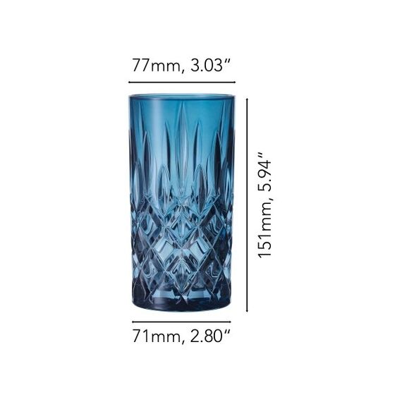Nachtmann Noblesse Longdrink Glas - Vintage Blau, 4 image