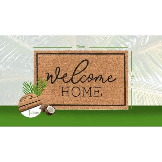 Hanse Home Welcome Home Scraper-Fußmatte Drinnen/Draußen Rechteckig Schwarz, Braun, 5 image