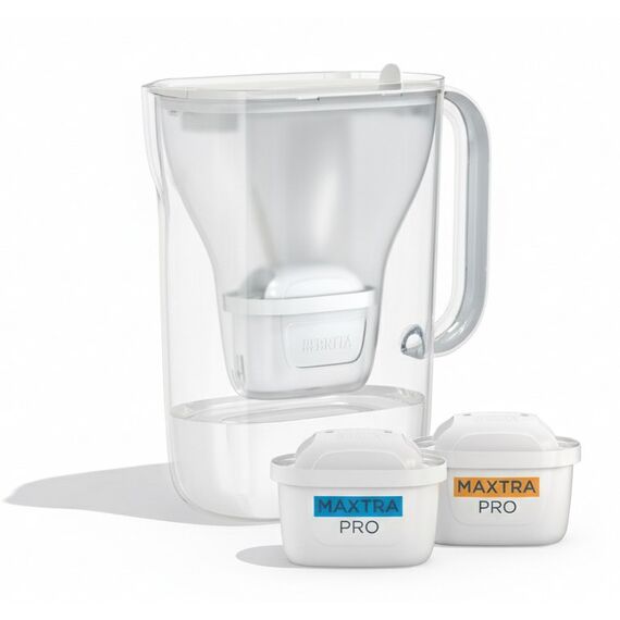 Brita Style Essential Pitcher-Wasserfilter 2,4 l Transparent, Weiß, Farbe: Transparent, Weiß
