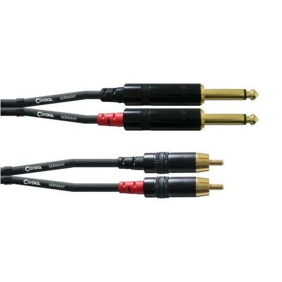 Cordial CFU 0.3 PC Audio-Kabel 0,3 m 2 x RCA 2 x XLR Schwarz, Rot