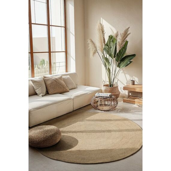 Hanse Home 106007-100 Teppich Drinnen Rund Jute Elfenbein, Farbe: Elfenbein, 3 image