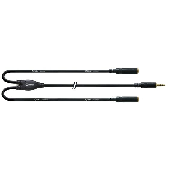Cordial CFY 0.3 WYY Audio-Kabel 0,3 m 2 x 3.5mm 3.5mm Schwarz