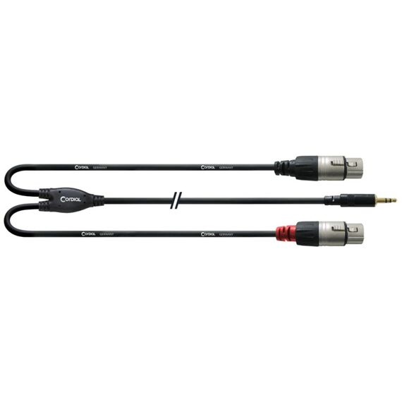 Cordial CFY 3 WFF Audio-Kabel 3 m 3.5mm 2 x XLR Schwarz, Rot