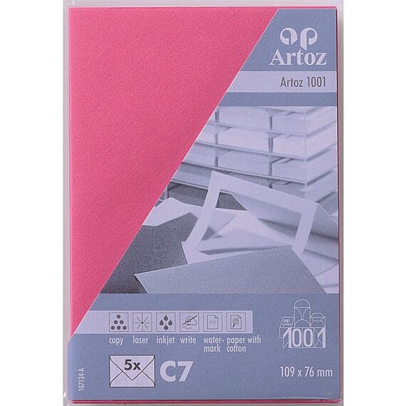 Artoz 10713418-486 Briefumschlag C7 (81 x 114 mm) Fuchsie 5 Stück(e)