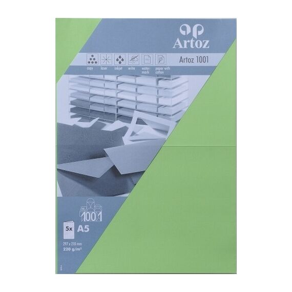 Artoz 10739226-305 Druckerpapier A5 (148x210 mm) 5 Blätter Grün