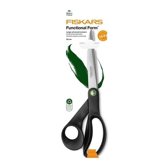Fiskars 1074546 Büro- & Bastelschere Universal Gerader Schnitt Schwarz, Edelstahl, 5 image