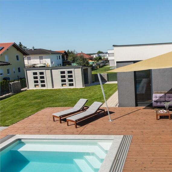 Windhager Sun Sail CAPRI 4 x 4 m Grau Gartenzelt, 3 image