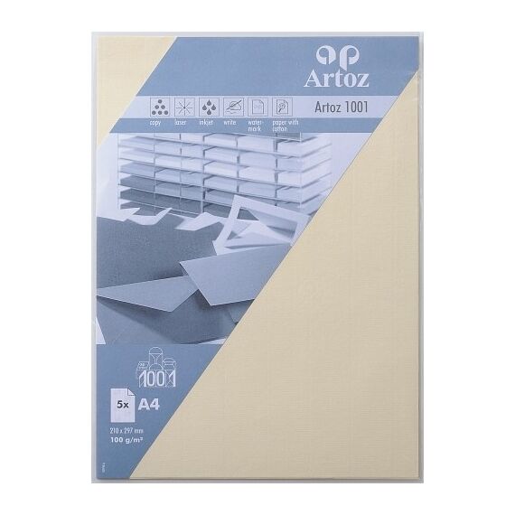 Artoz 10779614-241 Druckerpapier A4 (210x297 mm) 5 Blätter Cremefarben