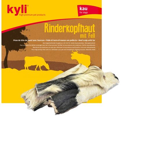 kyli 110012 Hunde-/Katzenleckerli Hund Kauartikel Rind, Rinderkopfhaut 250 g