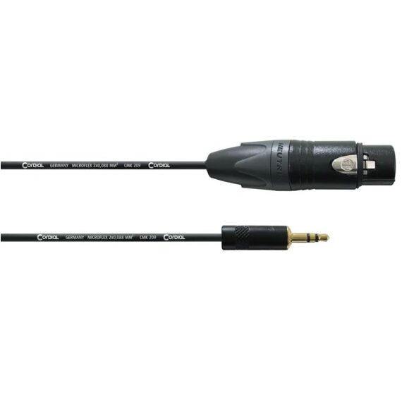 Cordial CPM 1.5 FW-BAL Audio-Kabel 1,5 m XLR 3.5mm Schwarz