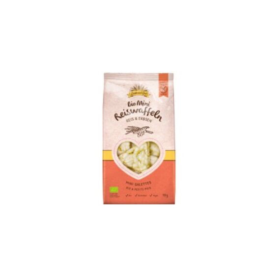 Leib und Gut Mini Reiswaffeln Reis & Erbsen BIO
