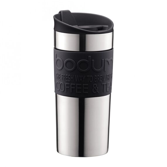 Bodum 11068-01 Reisebecher 0,35 ml Schwarz, Edelstahl Edelstahl