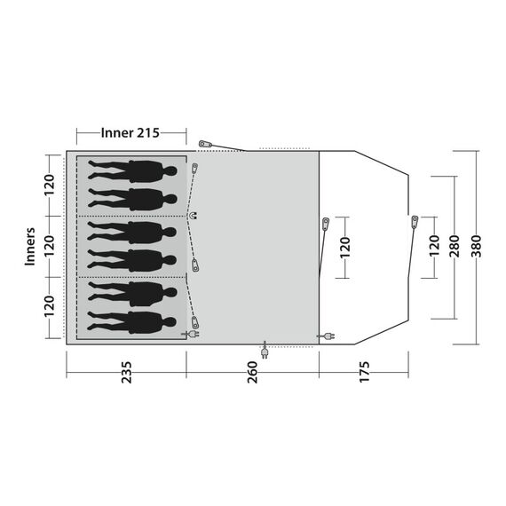 Outwell Edmonds 6 TC 6 Person(en) Sand Tunnelzelt, 3 image