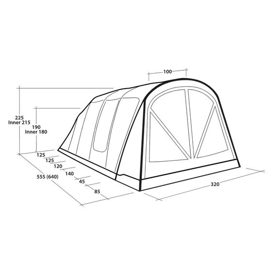 Outwell Florida 5 Air 5 Person(en) Grün Tunnelzelt, 2 image