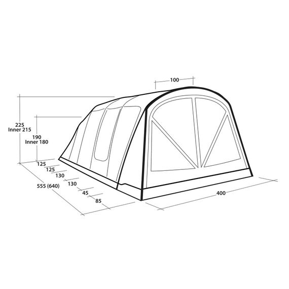 Outwell Florida 6 Air 6 Person(en) Grün Tunnelzelt, 2 image