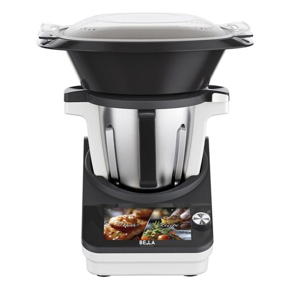BergerLanz 111757 Küchenmaschine mit Kochfunktion 3 l Schwarz, Silber, Weiß