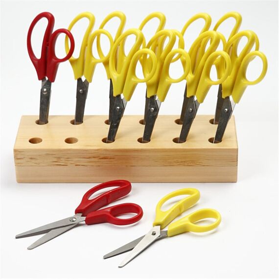 Creativ Company 11190 Büro- & Bastelschere Universal Gerader Schnitt Rot, Edelstahl, Gelb