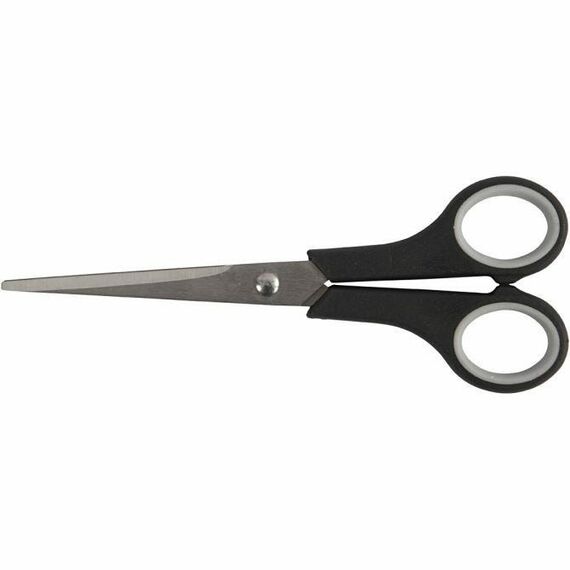 Creativ Company Allzweckschere 17 cm Universal Gerader Schnitt Schwarz, Silber, 2 image