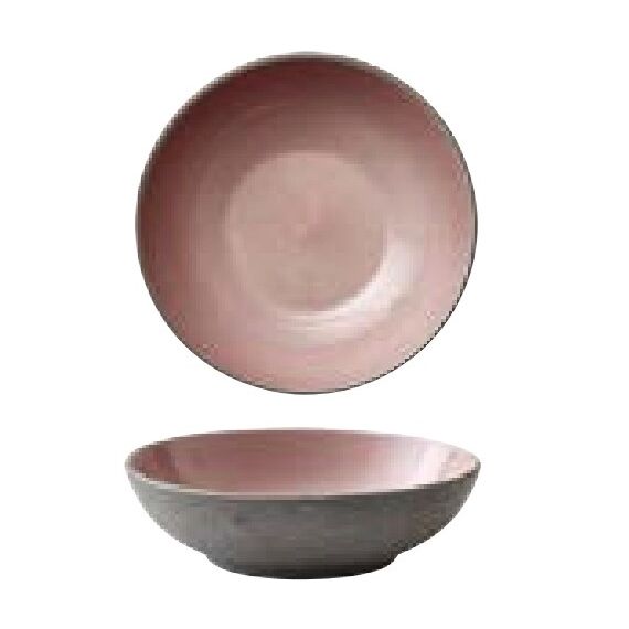 BITZ 11200 Speiseschüssel Pasta-Schüssel Rund Steingut Grau, Pink 6 Stück(e), Farbe: Grau, Pink