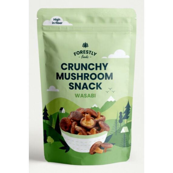 Forestly Foods Crunchy Mushroom Chips - Wasabi 50 g Champignonchips