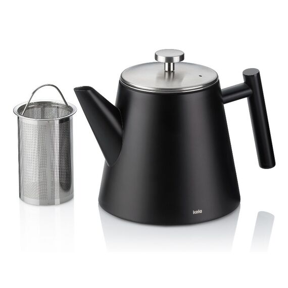 Kela 11357 Teekanne Einzelne Teekanne 1000 ml Schwarz, Silber
