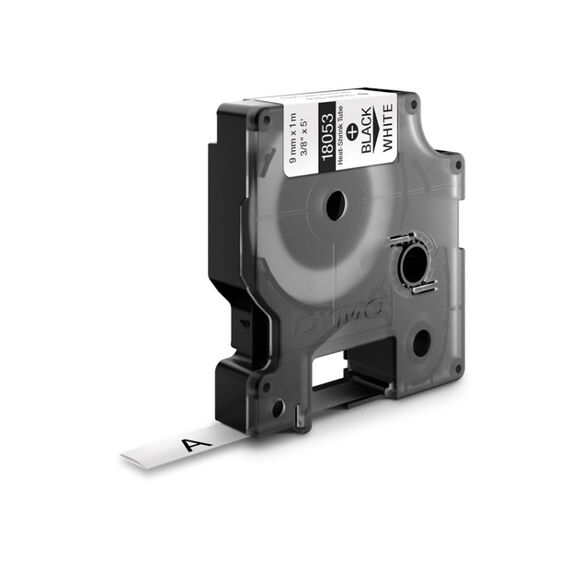DYMO IND Schrumpfschlauch-Etiketten - 9mm x 1,5m - Schwarz auf Weiß, 3 image