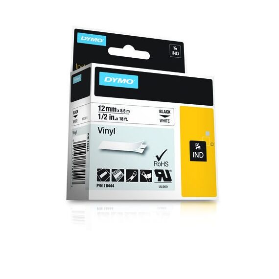 DYMO IND Vinyletiketten- 12mm x 5,5m, 3 image