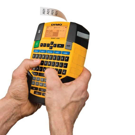 DYMO Rhino Industrie Nylonetiketten | flexibel | 19 mm x 3,5 m | schwarze Schrift auf weißem Untergrund | selbstklebendes Schriftband, 4 image