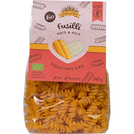 Leib und Gut Fusilli Mais & Reis BIO – glutenfrei 340g