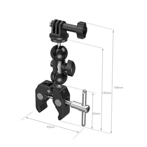 SmallRig 1138B Stativaufsatz Schwarz Aluminium, Edelstahl 1/4, 3/8" Kugel (Form), 4 image
