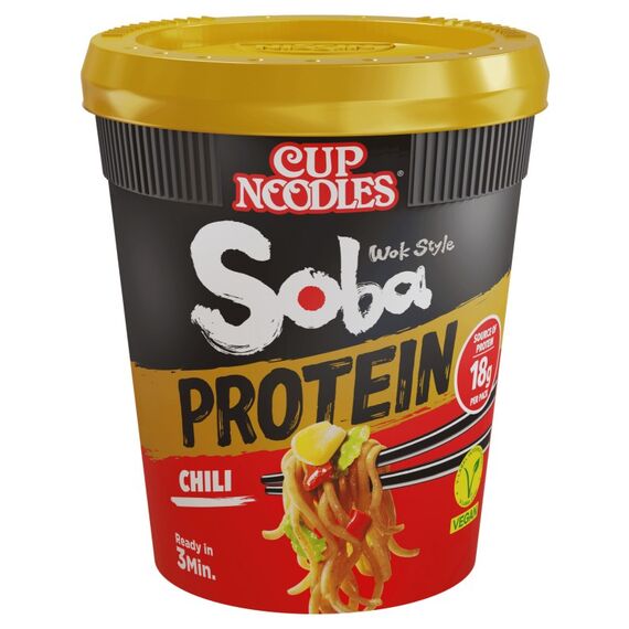 Nissin Soba Cup Protein CHILI Instant-Ramennudel