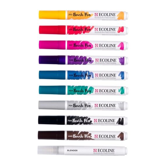 Talens 11509810 Leuchtmarker Schwarz, Blau, Braun, Grün, Grau, Magenta, Rot, Weiß, Gelb 10 Stück(e), 3 image