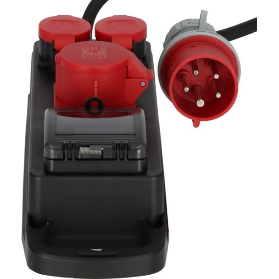 Brennenstuhl 1152512 Verlängerungskabel 1 m 3 AC-Ausgänge Draußen Schwarz, Rot, 2 image